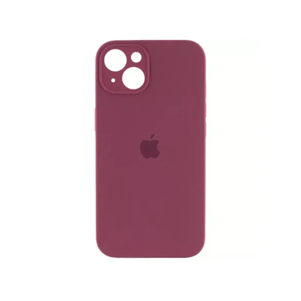 Чехол Silicone Case с закрытым низом и защитой камеры для Iphone 14 Plus